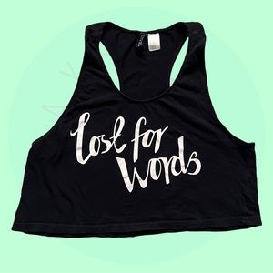 Divided cropped tee size small